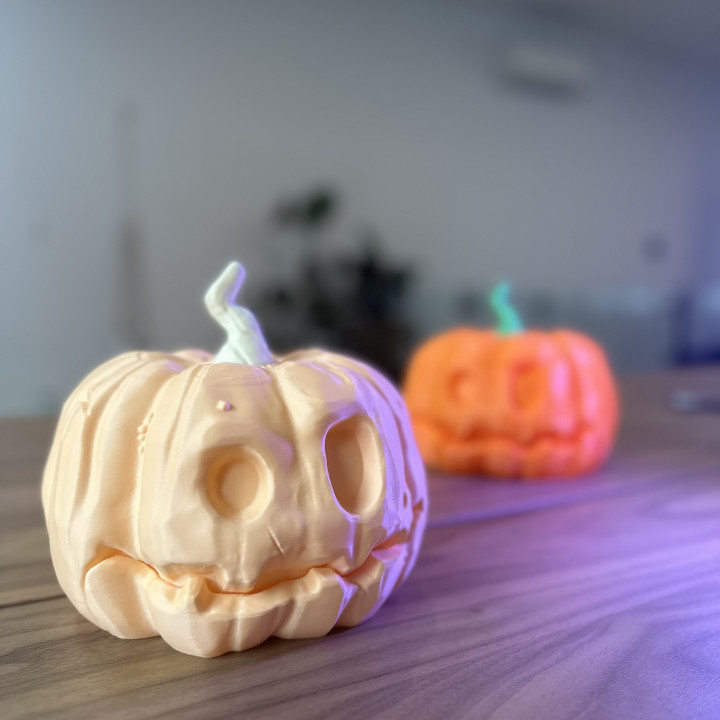 Articulated Pumpkin Bucket - Print-in-Place image