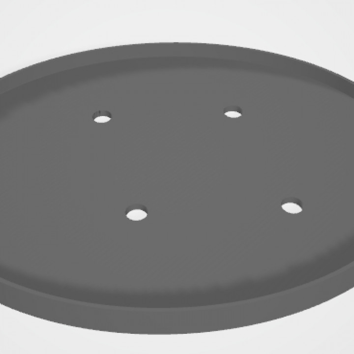 120x90mm oval hollow base with place for 5mm magnets image
