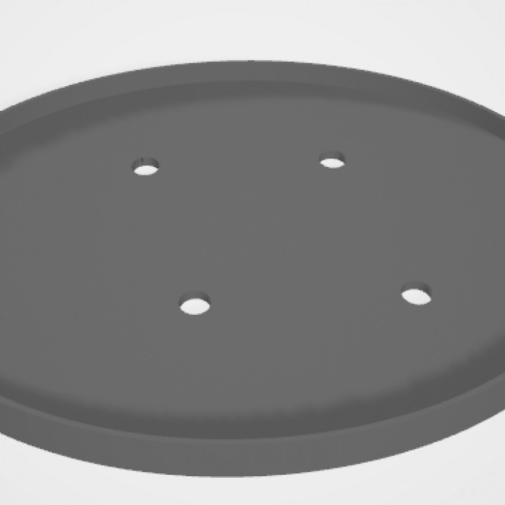 120x90mm oval hollow base with place for 5mm magnets