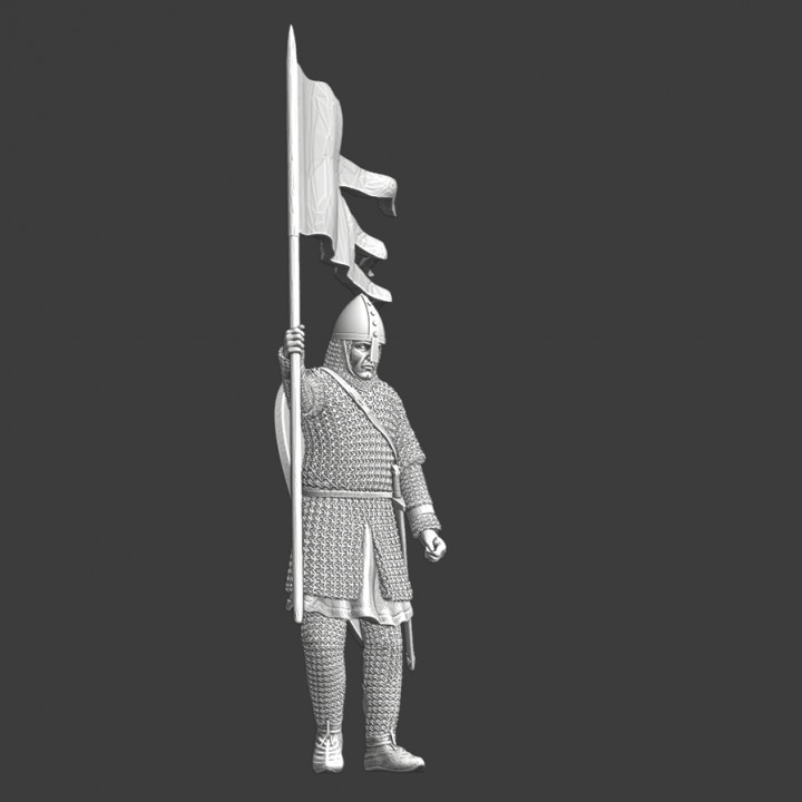 Medieval Norman Knight with banner image
