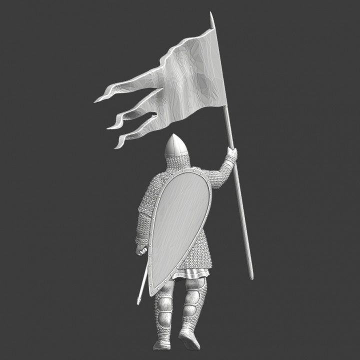 Medieval Norman Knight with banner image