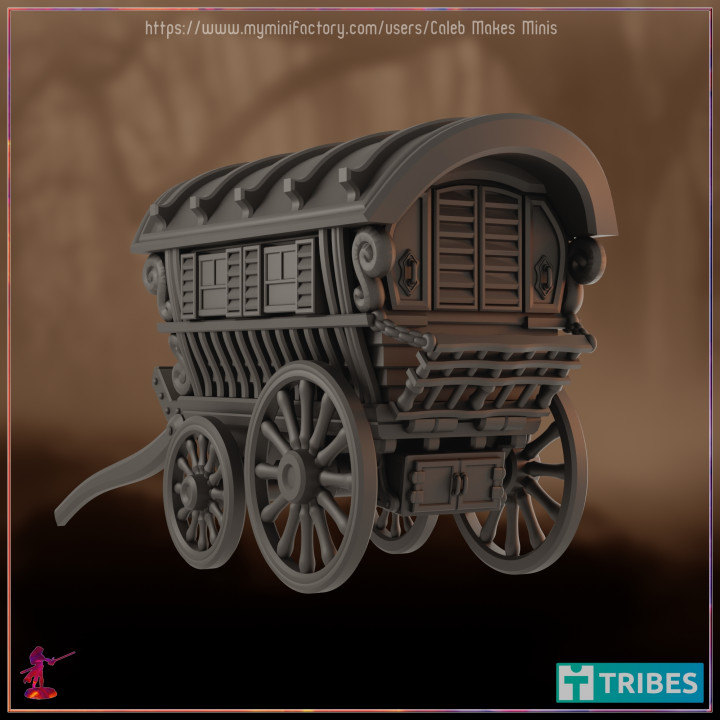"Sebastian" the Coachman & Caravan Carriage [PRE-SUPPORTED] | Harengon Travelers image