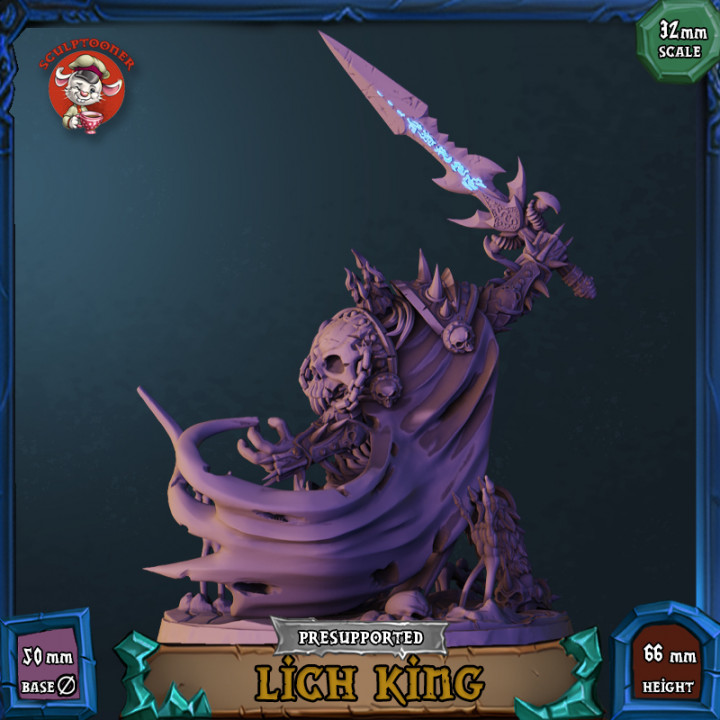 Lich King - 32mm scale pre-supported miniature