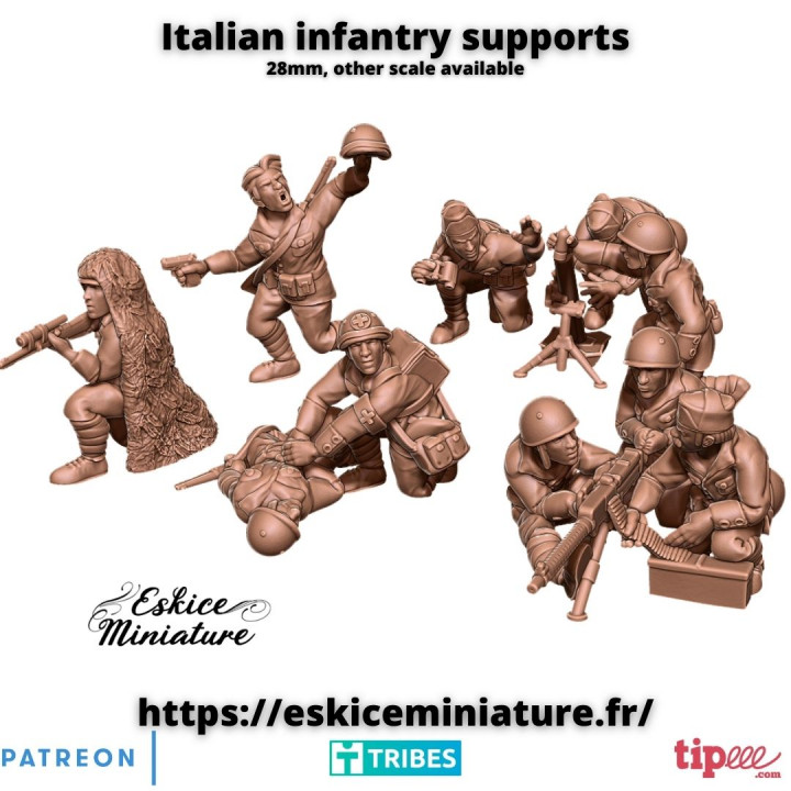 Italian infantry supports - 28mm image