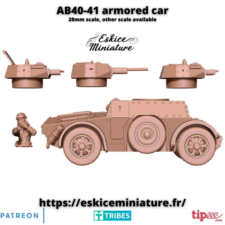 AB40/41 italian armored car - 28mm image