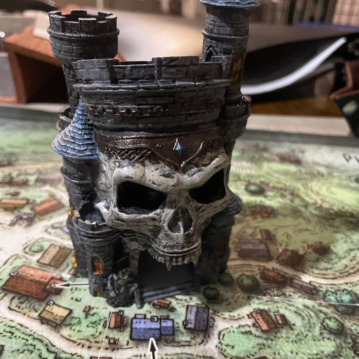 Chonky Skull Citadel Dice Tower - SUPPORT FREE! image