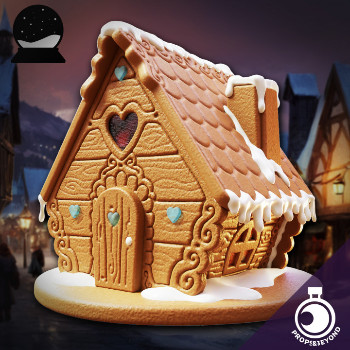 3D Printable Gingerbread House Baking Mold by Props&Beyond