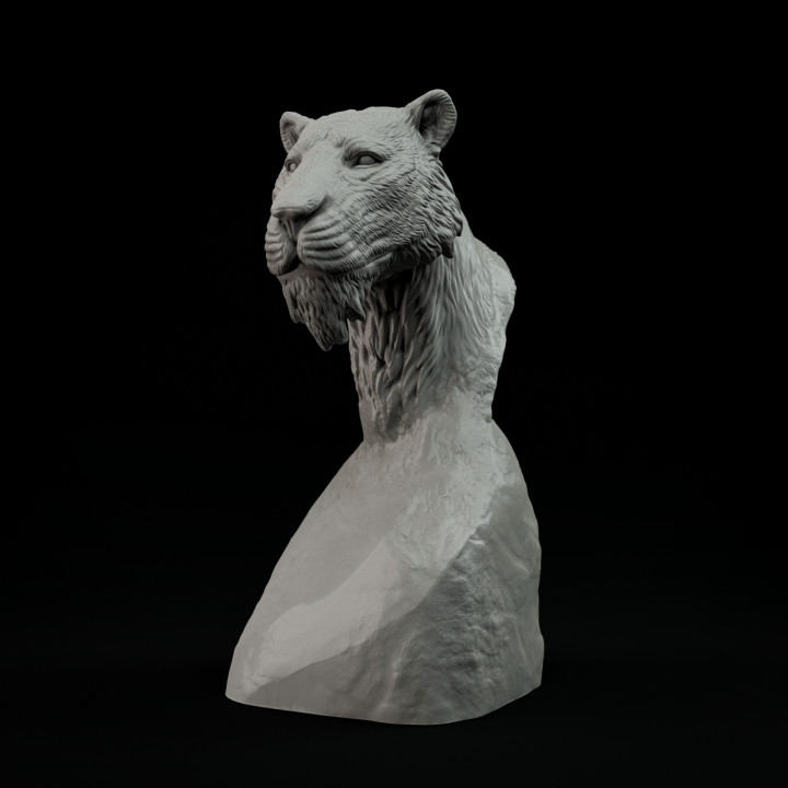 Homotherium bust - pre supported image