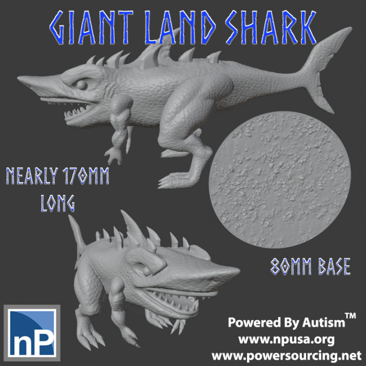 Giant Land Shark Fantasy Monster