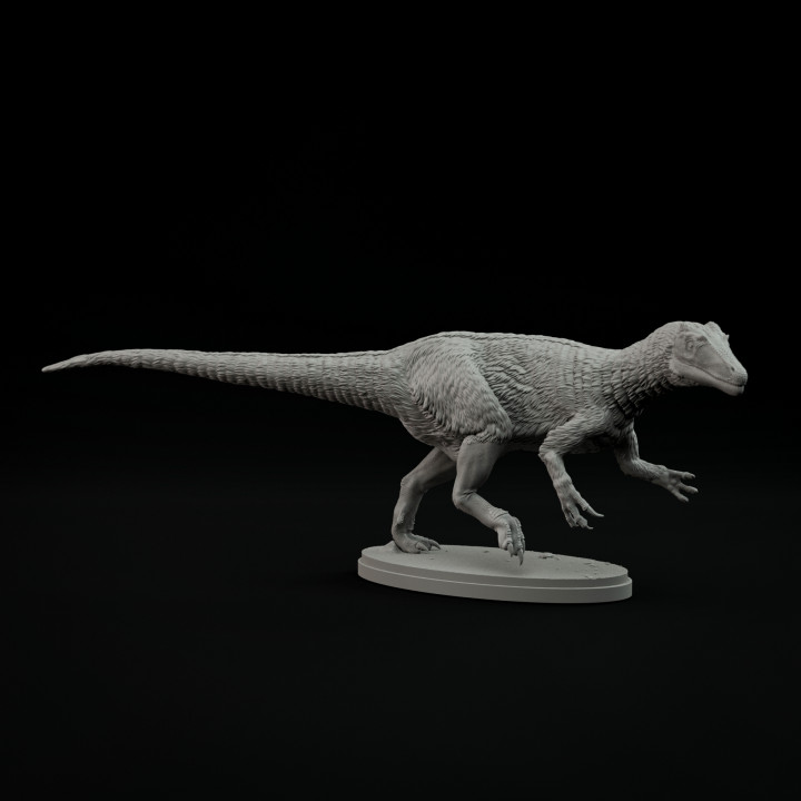 Australovenator running 1-35 scale pre-supported dinosaur image