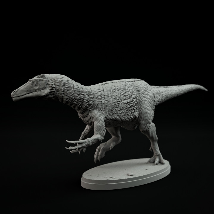 Australovenator running 1-35 scale pre-supported dinosaur image