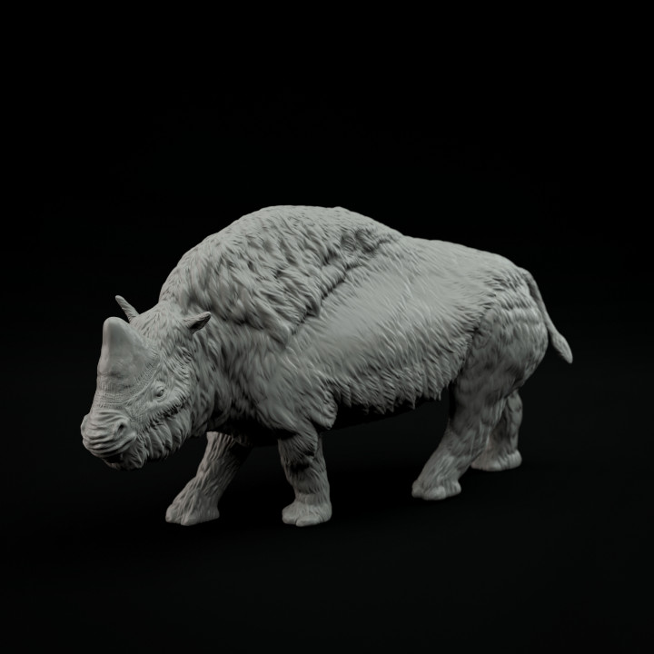 Elasmotherium 1-35 scale pre-supported prehistoric animal image