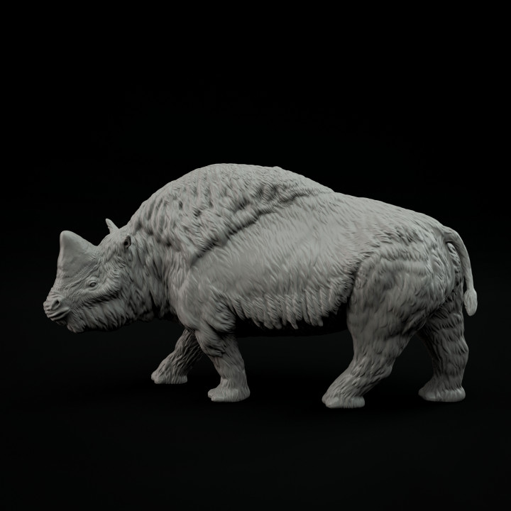 Elasmotherium 1-35 scale pre-supported prehistoric animal image