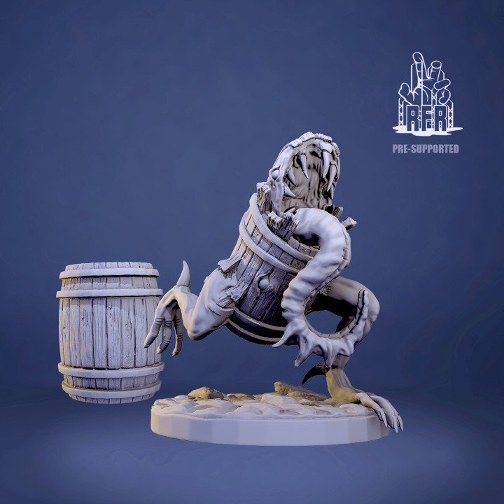 Barrel mimic - Tabletop Miniature (Pre-Supported)