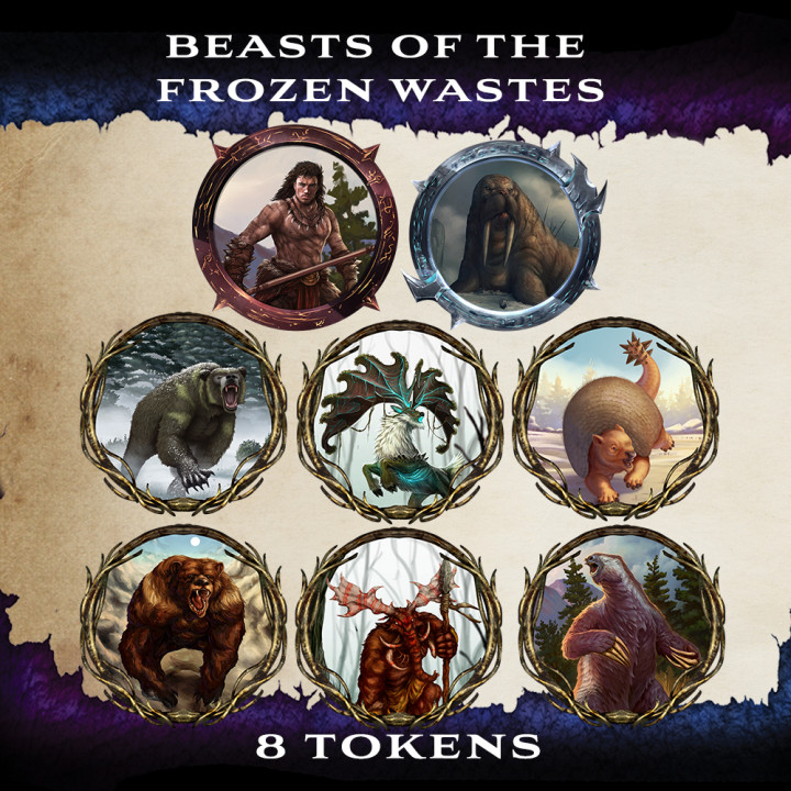 Beasts of the Frozen Wastes - Tokens image