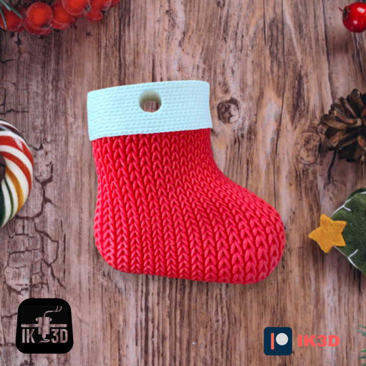 KNITTED SOCK ORNAMENT image
