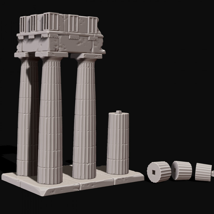 Partenon columns - Scenery for wargames - Diormas - Railway image