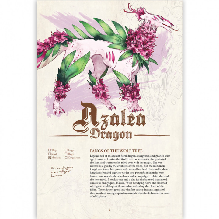 PDF + STL BUNDLE  - THE FIELD GUIDE TO FLORAL DRAGONS: BOOK 2 image