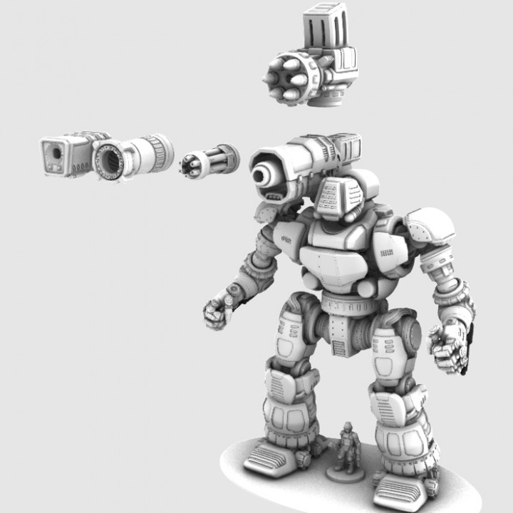 3D Printable Project Kyphos-28mm Direct Fire Battle Mecha by 3D Printable Project Kyphos-28mm Direct Fire Battle Mecha by