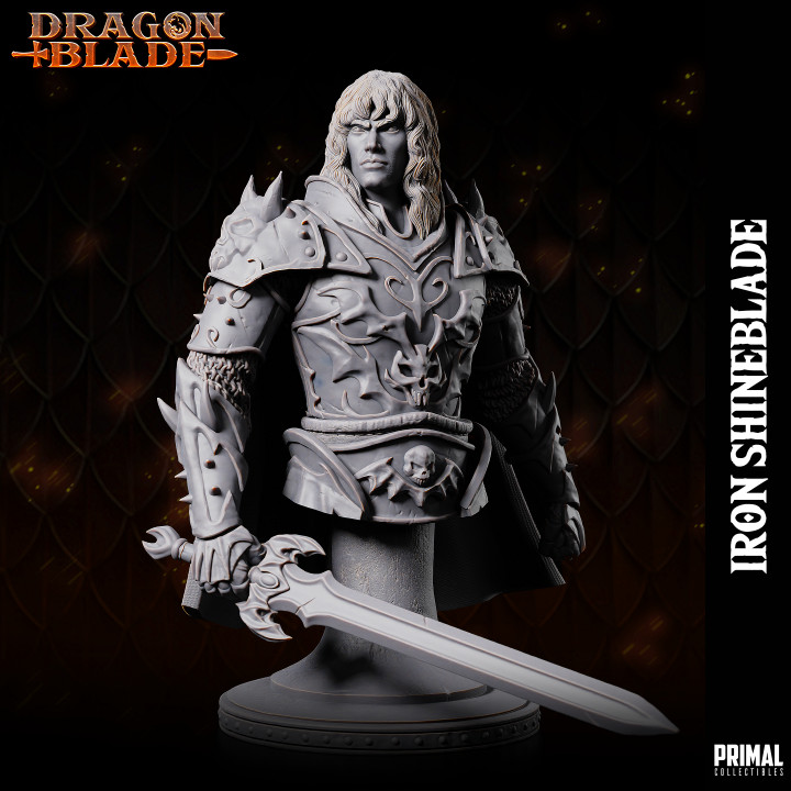 Fighter  - Iron shineblade - bust - December 2023 - DRAGONBLADE-  MASTERS OF DUNGEONS QUEST image