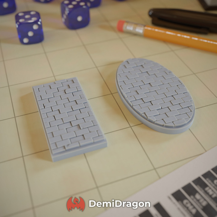 Cobblestone Brick Road Base Set 2