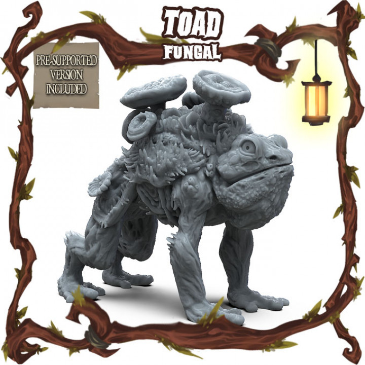 3D Printable 1 KICKSTARTER Garden Fable Fungal Toad by RocketPigGames