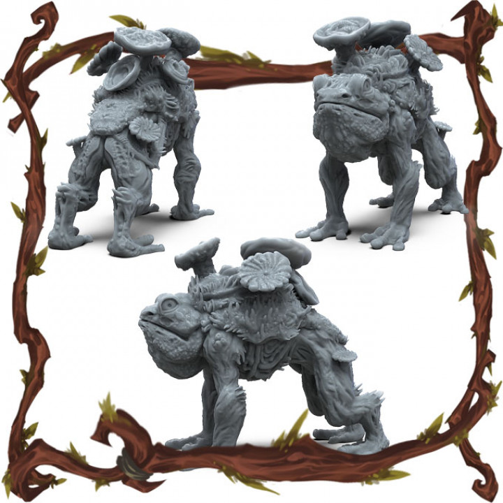 3D Printable 1 KICKSTARTER Garden Fable Fungal Toad by RocketPigGames