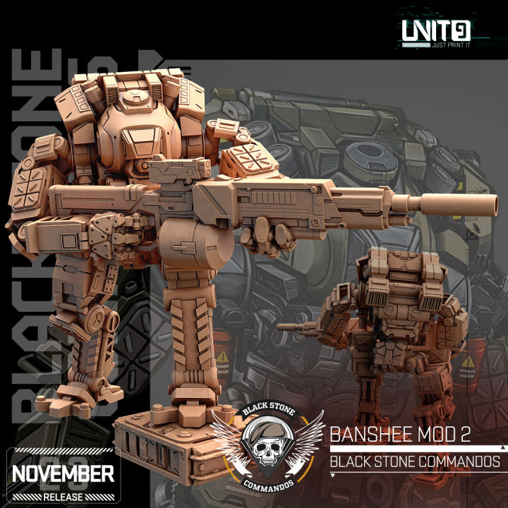 Cyberpunk - Banshee Mod 2 - Black Stone Commandos multipart model image