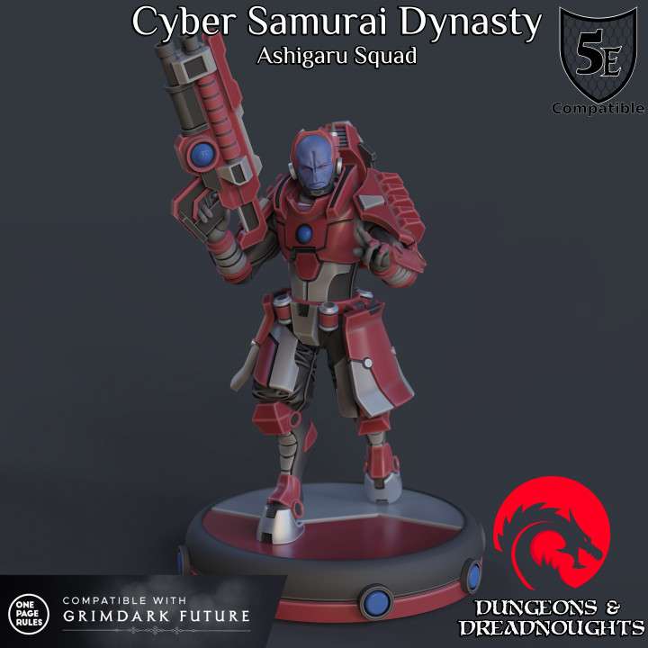 Cyber Ashigaru (30 Models) - Cyber Samurai Dynasty image