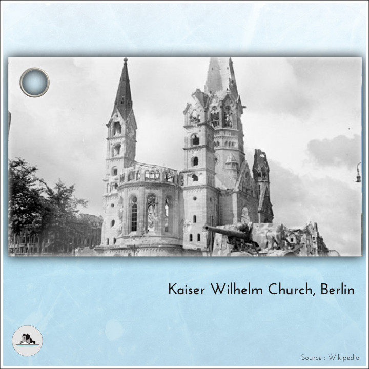 Emperor William Memorial Church (Berlin, Germany) - Modern WW2 WW1 World War Diaroma Wargaming RPG Mini Hobby image