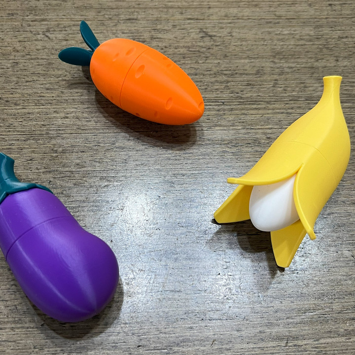 3D Printable Fruits & Vegetables Magnet image