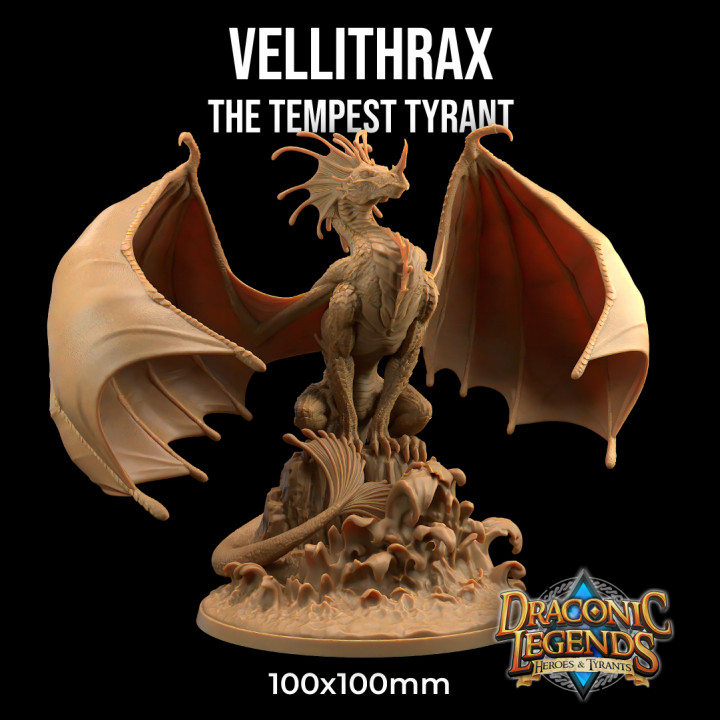 Vellithrax, The Tempest Tyrant | PRESUPPORTED | Draconic Legends Hero's and Tyrants's Cover