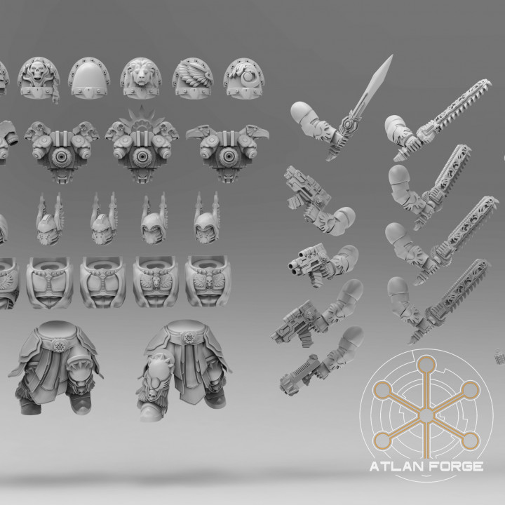 3D Printable Angelic Knights Malakim by Atlan Forge