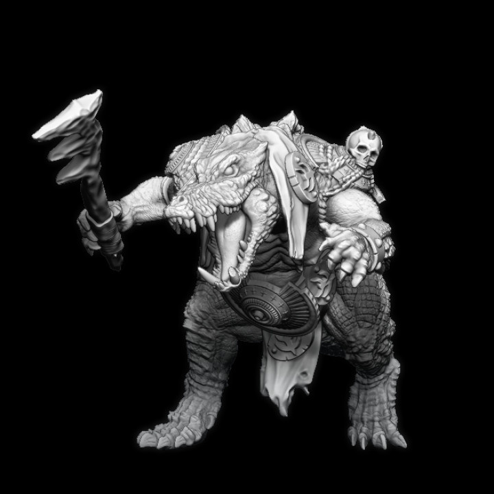 Croc03 Crocman with mace tail (pre-supported) image