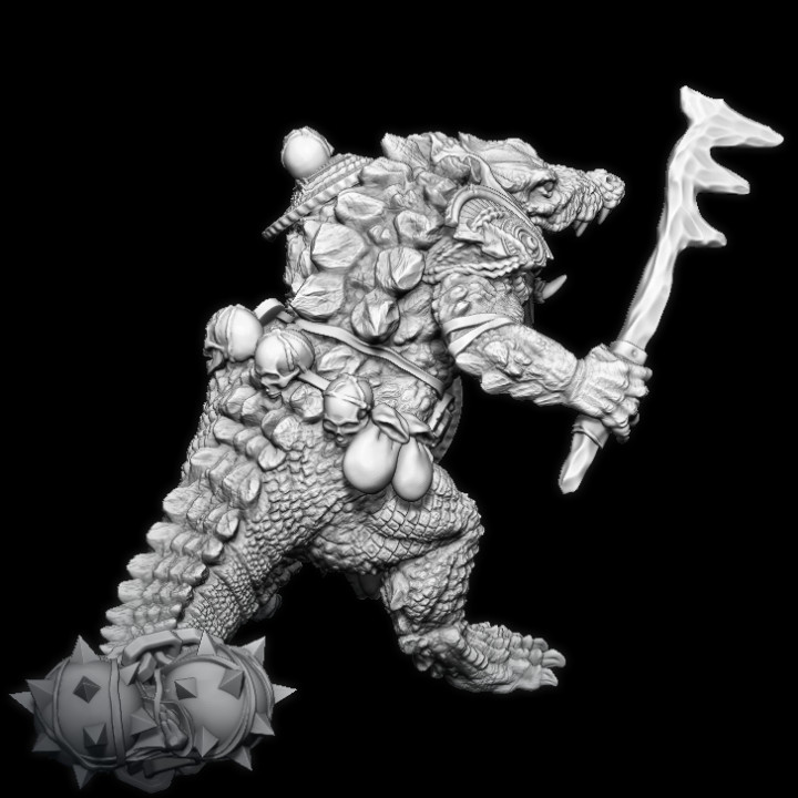 Croc03 Crocman with mace tail (pre-supported) image