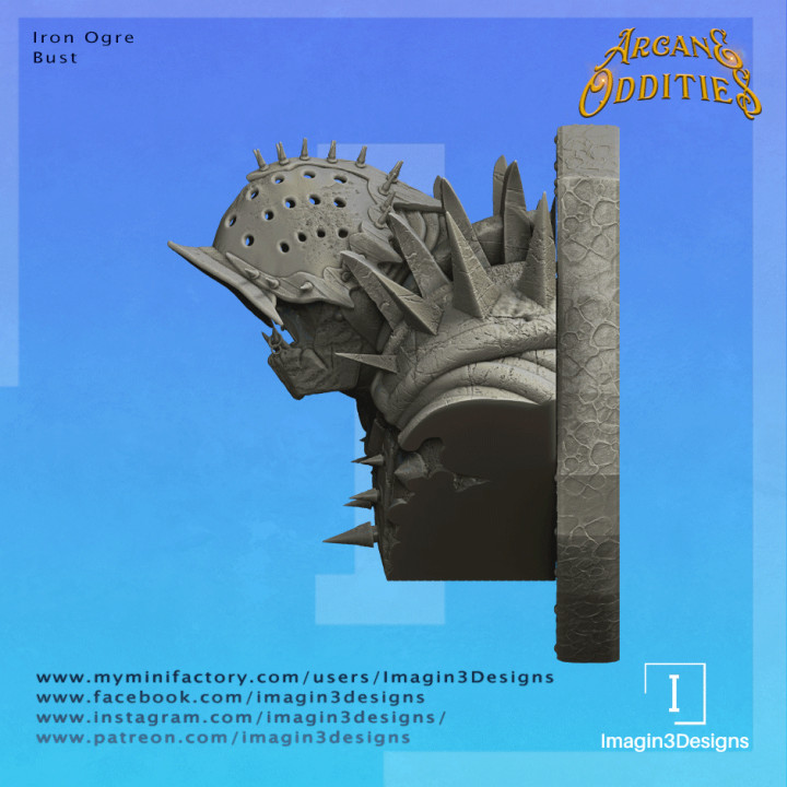Pre-Supported Iron Ogre Bust
