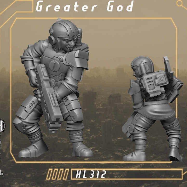 HL312 - Greater God Female Militia 1 - Also Pre-Supported - Dec 2023