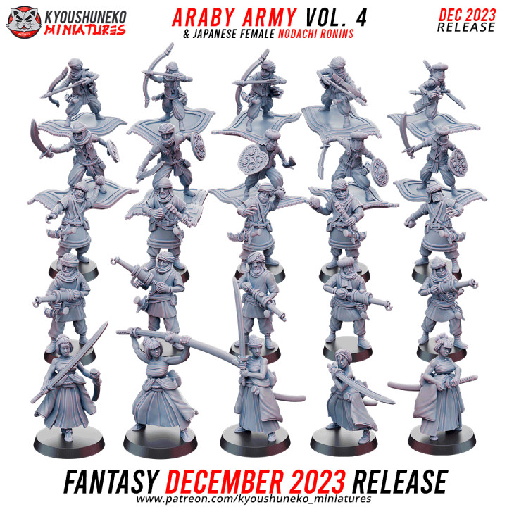 3D Printable December Fantasy 2023 Release - Araby Army IV