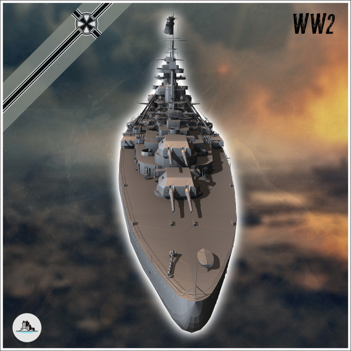 Bismark german battleship (3) - Germany Eastern Western Front Normandy Stalingrad Berlin Bulge WWII image