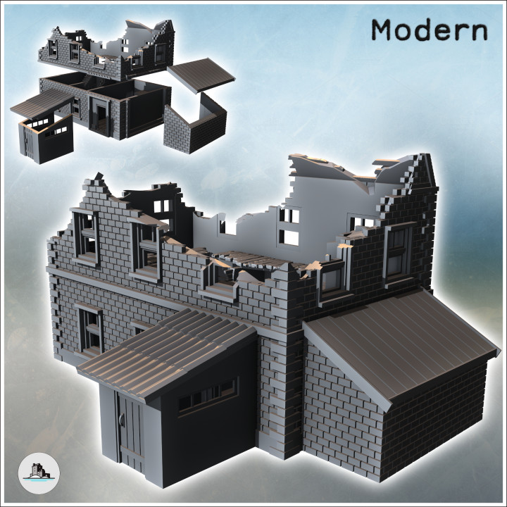 Modern city pack No. 6 - Modern WW2 WW1 World War Diaroma Wargaming RPG Mini Hobby image