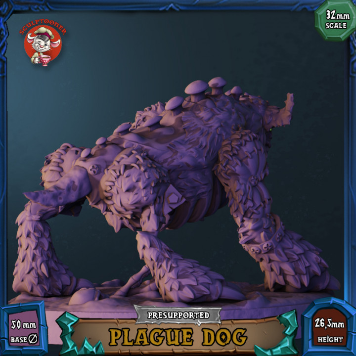 Plague Dog - 32mm scale pre-supported miniature