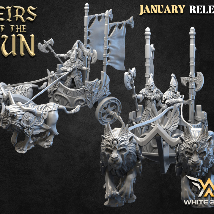 CHARIOT OF LIONS - HEIRS OF THE SUN (JANUARY 2024 RELEASE) (ELF FROM ELVES OF THE SUN)