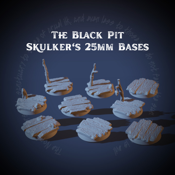 The Black Pit - Skulker's 25mm Bases image