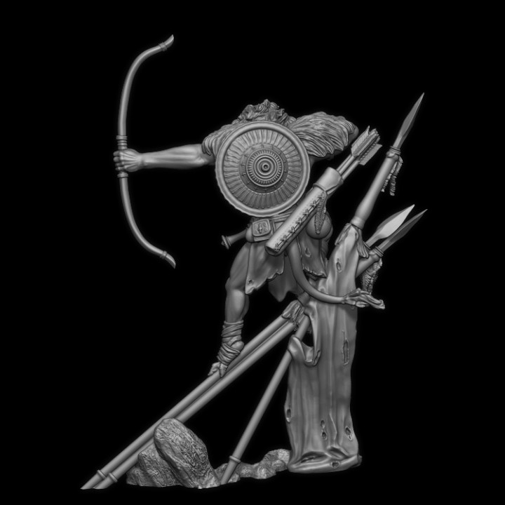 Gldn02: Geladan archer aloft. (Pre-Supported) image