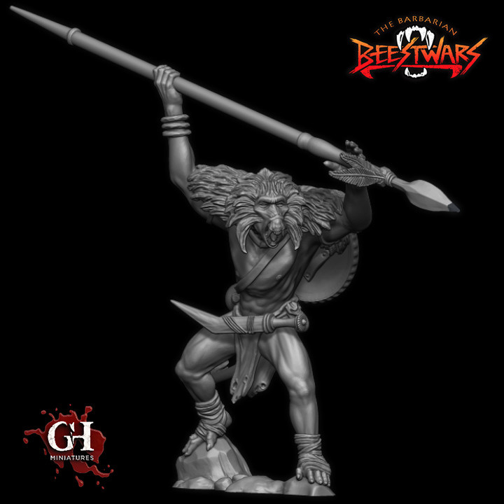 Gldn07: Geladan warrior with spear. Shinasa (Supported) image