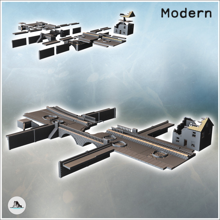 Modern city pack No. 9 - Modern WW2 World War Diaroma Wargaming RPG Mini Hobby image