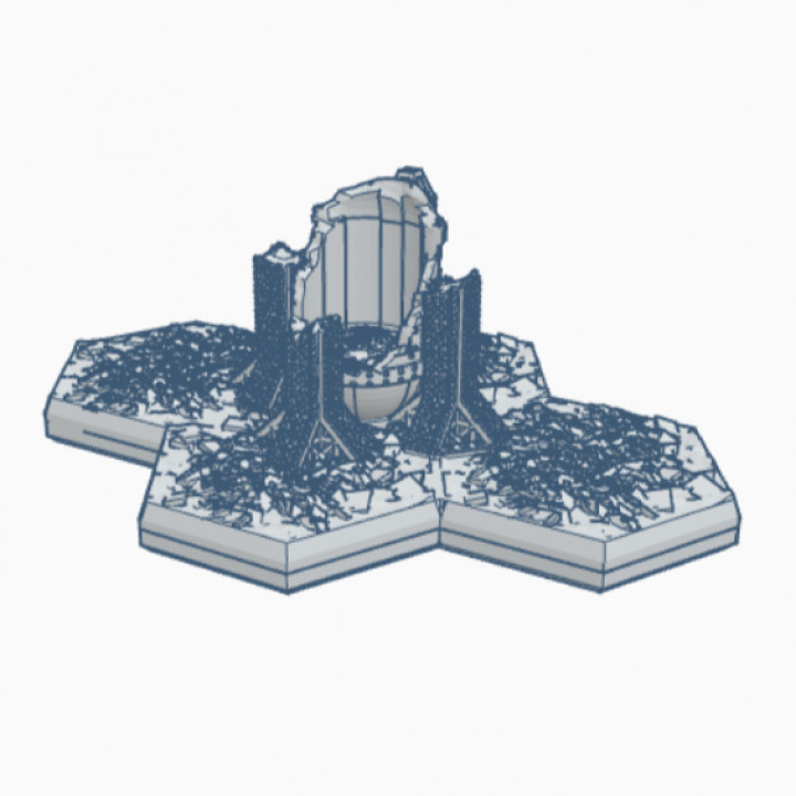 Ruined Tech Cult Storage Tank Hex Map Scale