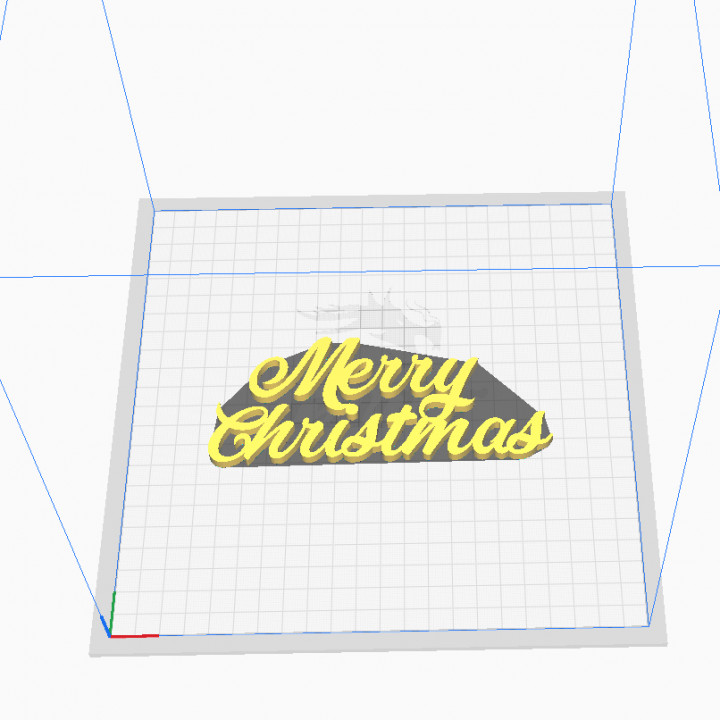MERRY CHRISTMAS | 3D PRINTABLE TEXT | 3D MODEL image