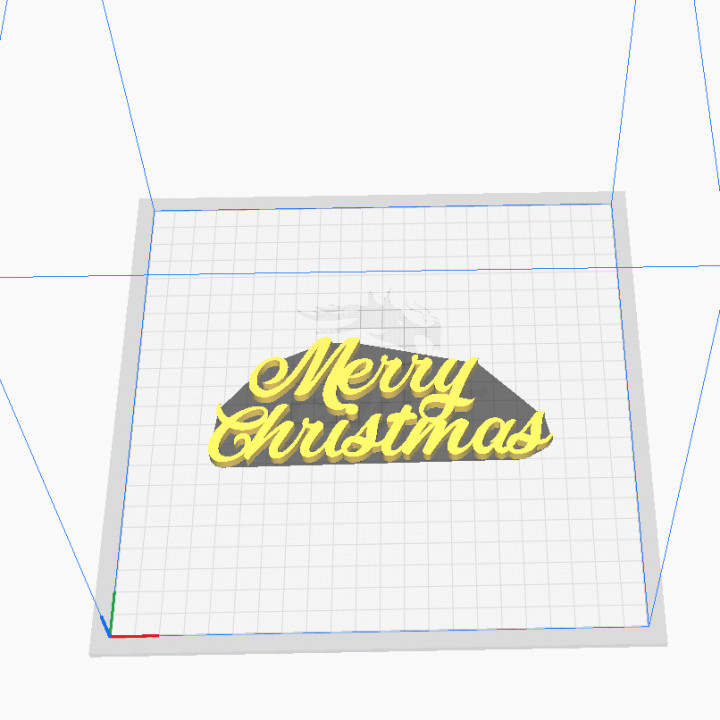 MERRY CHRISTMAS | 3D PRINTABLE TEXT | 3D MODEL