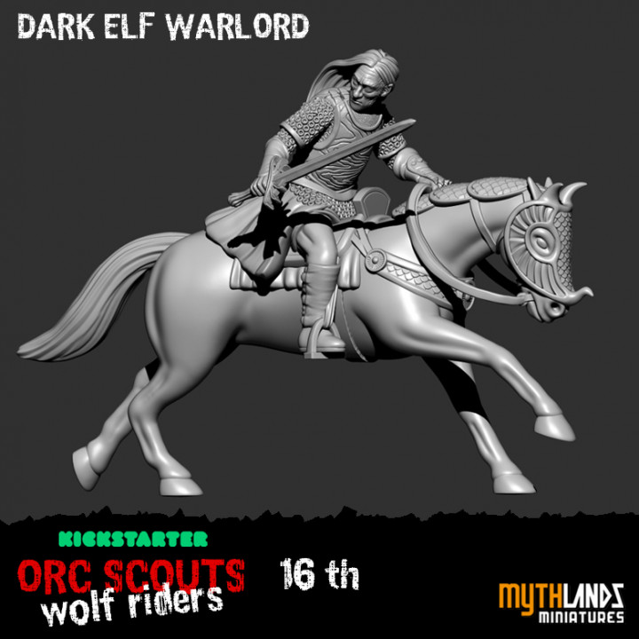 Dark Elf Warlord mounted image